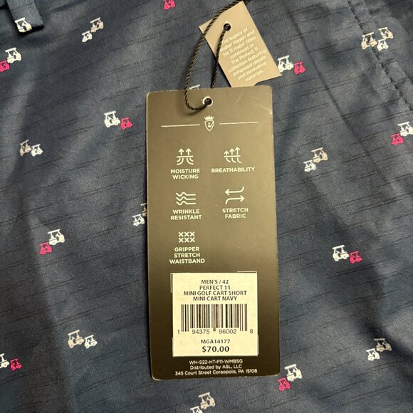 Walter Hagen Men's Perfect 11 "Mini Carts" 10" Golf Shorts - Size: 42 - NWT - Picture 14 of 14